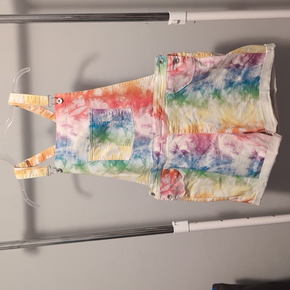 Rainbow Tie Dye Overalls - Picture 4 of 6